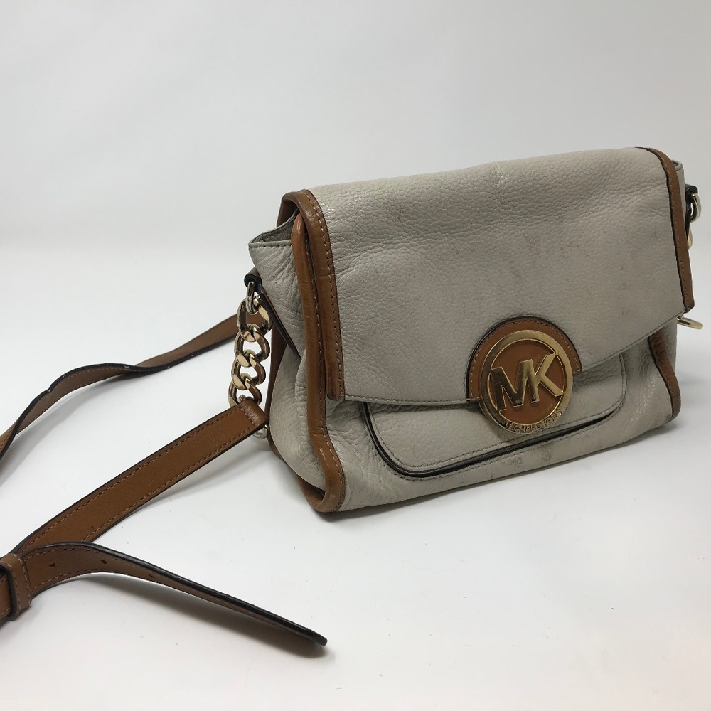 Michael Kors Margo Crossbody Flap Bag - Tan/Beige